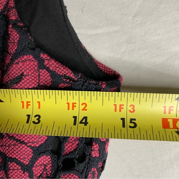 Tommy Hilfiger Lace Floral Dress Pink Lined Dark Fairy Festival Whimsical Sz 2 - Picture 10 of 11